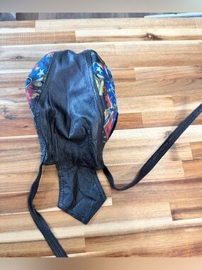 Capsmith Danbanna Deluxe Black Leather Bandana Cap